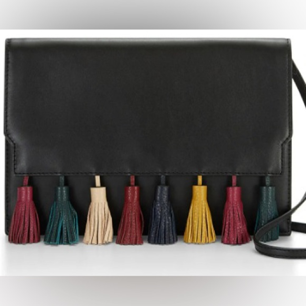 Rebeca Minkoff Leather Tasle Clutch Purse